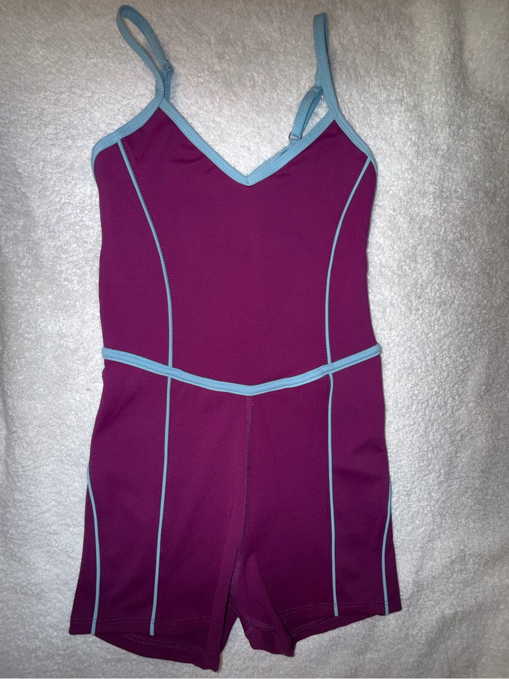 Tiger Friday Maroon & Blue Biketard Size Adult X-Small… please read below